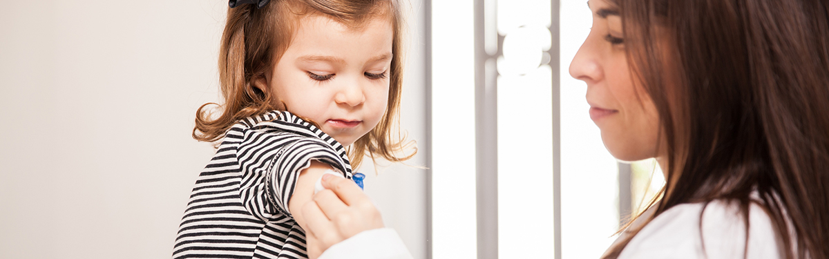 girls getting a shot