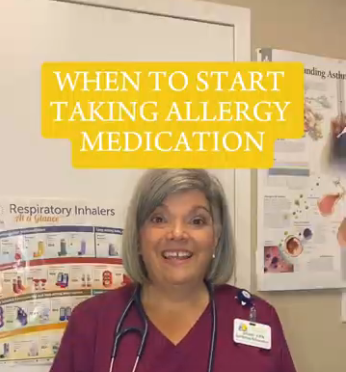 when to start taking allergy medication video screenshot diane scull asthma educator allergies seasonal fall spring