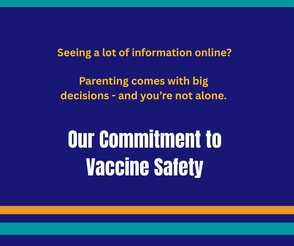 our commitment to your childs health vaccine safety information online header graphic Annapolis Pediatrics