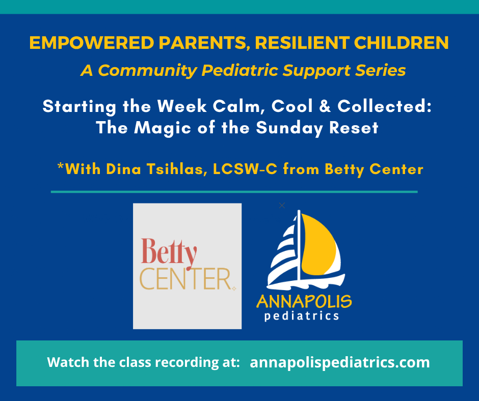 magic of the sunday reset graphic cover art parenting routine back to school Betty Center