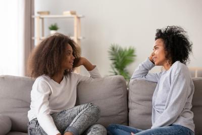 mother daughter teen talk conversation mental health family connection sleep nutrition self esteem