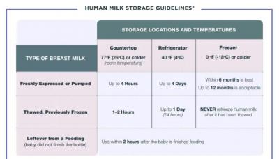 breastmilk chart