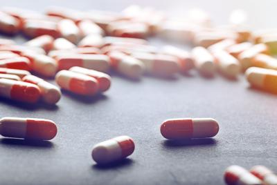 ADHD medication shortage image of pills on counter