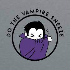 vampire sneeze into elbow graphic